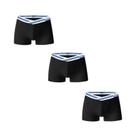 Cuecas Boxer Masculinas De Algodão Respirável, Confortáveis E Sensuais, Conjunto De 1-3 Peças