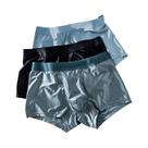 Cuecas Boxer Masculinas De Luxo Em Seda Gelada E Cetim, Kit Com 3 Peças, Confortáveis E Respiráveis