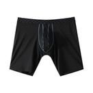 Cuecas Boxer Masculinas De Seda Gelada Respiráveis Com Bolsa U Convexa De Nylon, Cintura Média,