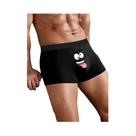 Cuecas Boxer Masculinas De Tamanho Grande Com Estampa De Rosto Engraçado, Respiráveis, Ideia De