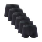 Cuecas Boxer Masculinas Em Fibra De Bambu, Pacote Com 6 Peças, Cor Sólida, Alta Qualidade, Macias E Cuecas Boxer Masculinas Em Fibra De Bambu, Pacote Com 6 Peças, Cor Sólida, Alta Qualidade, Macias E