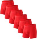 Cuecas boxer masculinas HAVVIS Performance Bamboo Viscose Red M