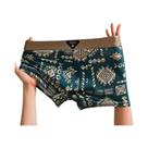 Cuecas Boxer Masculinas plus Size 6XL De Seda Gelada Respiráveis Com Estampa Slim Fit