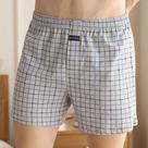 Cuecas Boxer Masculinas plus Size De Algodão Respirável Com Estampa Xadrez, Cintura Alta, Soltas,