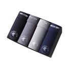 Cuecas Boxer Masculinas plus Size, Pacote Com 4, 100% Algodão, Anti-Fricção, Respiráveis, Caimento Cuecas Boxer Masculinas plus Size, Pacote Com 4, 100% Algodão, Anti-Fricção, Respiráveis, Caimento