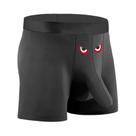 Cuecas Boxer Masculinas plus Size Pretas Com Estampa De Elefante, Modelo Cheeky, Tamanhos M-2XL Cuecas Boxer Masculinas plus Size Pretas Com Estampa De Elefante, Modelo Cheeky, Tamanhos M-2XL