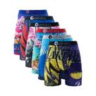 Cuecas Boxer Masculinas plus Size Respiráveis Com Estampa (6 Peças) - Calções De Banho Sexy Para