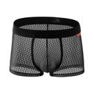 Cuecas Boxer Masculinas Sensuais Ultrafinas De Malha Com Elástico Na Cintura Média E Bolsa Frontal