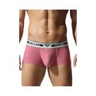Cuecas Boxer Masculinas Slim Fit De Algodão, Cintura Média Baixa, Cor Sólida, Respiráveis E Modernas