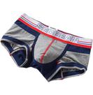 Cuecas Boxer Masculinas Slim Fit De Algodão Com Cintura Média Baixa, Cores Contrastantes E Bolsa