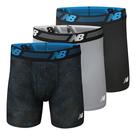 Cuecas boxer New Balance de 6 polegadas sem etiqueta para homens, pacote com 3 Cuecas boxer New Balance de 6 polegadas sem etiqueta para homens, pacote com 3