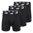 Cuecas boxer New Balance, pacote com 6 cuecas masculinas, pretas, 2GG Cuecas boxer New Balance, pacote com 6 cuecas masculinas, pretas, 2GG