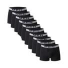 Cuecas Boxer Pretas Com Cintura Elástica Para Homens E Adolescentes plus Size, Kit Com 4/10 Peças,