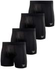 Cuecas boxer Reebok Soft Performance para homens, pacote com 4 unidades pretas
