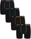 Cuecas boxer Reebok Stretch Performance, pacote com 4 para homens