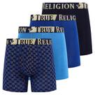 Cuecas boxer True Religion Stretch Modal para homens, pacote com 4