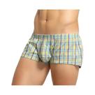Cuecas De Algodão Xadrez Masculinas Confortáveis De Alta Qualidade, Roupa Íntima Solta Para Homens