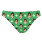 Cuecas de banho S Husky Custom Funny Faces St Patrick para homens Cuecas de banho S Husky Custom Funny Faces St Patrick para homens