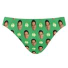 Cuecas de banho S Husky Custom Funny Faces St Patrick para homens