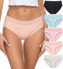 Cuecas de biquíni de algodão GNEPH 218S-Light, pacote com 5 Cuecas de biquíni de algodão GNEPH 218S-Light, pacote com 5