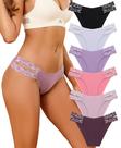 Cuecas de biquíni femininas Finetoo Seamless Cheeky, pacote com 6