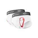 Cuecas íntimas Shock Doctor Youth com copo BioFlex, pacote com 2 unidades