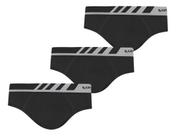 Cuecas Masculina Lupo Kit Com 3 Slip Microfibra Sem costura