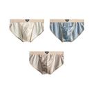 Cuecas Masculinas De Seda Gelada Com Toque De Cetim, Suaves, Respiráveis E De Secagem Rápida, Com