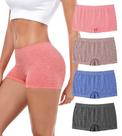 Cuecas masculinas femininas dmuveo, sem costura, elásticas, pacote com 4