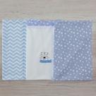Cueiro 3 Peças Para Bebe Estampado Menino