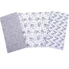 Cueiro Bebe 3 Peças Estampado 80x50 Manta Para Bebê 100% Algodão Flanelado Minasrey REF. 3114