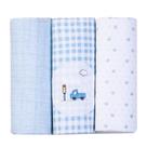 Cueiro Flanelado Bordados Papi Kit 3 Unidades Bebê Cueiro Flanelado Bordados Papi Kit 3 Unidades Bebê