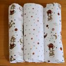 Cueiro Flanelado BUBLIM PETIT URSO MARROM - 3 Unidades