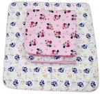 Cueiro Flanelado Disney 80x80cm Com Crochê Kit Com 3 Cueiro Flanelado Disney 80x80cm Com Crochê Kit Com 3