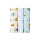 Cueiro Flanelado Estampado Verde 80x60Cm Com 3 Pçs