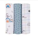 Cueiro Flanelado Papi Compose Estampado 80Cm X 80Cm Contem 03 Unidades Vários Modelos