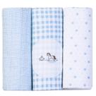 Cueiro Manta Flanelada Bordados Infantil Bebê Kit 3 Unidades 80 x 80cm - Papi Baby