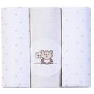 Cueiro Manta Flanelada Bordados Infantil Bebê Kit 3 Unidades 80 x 80cm - Papi