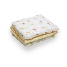 Cueiro Premium 03 Unidades Fibras de Bamboo Creme 1,20M x 1,20M Swaddle Unissex
