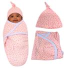 Cueiro Swaddle Algodão Ajuste Auto-colante Touca Floral Rosa - Cueiro Swaddle Algodão Ajuste Auto-colante Touca Floral Rosa -