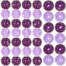 Cuentas de Cristal Loetere de 20 mm color Morado con 40 Piezas