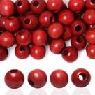 Cuentas de Madera para Manualidades TOP HUNTER Rojas de 20mm con Agujero de 8mm