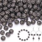 Cuentas de Manualidades TINKRSTUFF 150 piezas de 10 mm con Brillantes Hematita Cuentas de Manualidades TINKRSTUFF 150 piezas de 10 mm con Brillantes Hematita