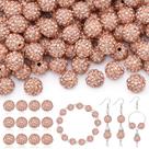 Cuentas de strass color durazno claro TINKRSTUFF 200 pcs 1 cm