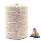 Cuerda de macramé volteada de algodón natural de 3 mm, 300 m, beige