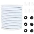 Cuerda Elástica ZH130 de 4 mm de Grosor y 15 m Blanca para Costura Elástica
