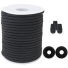 Cuerda Elástica ZHFMLY Negra de Nylon elástico de 4 mm de grosor y 15 m de largo
