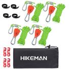Cuerda para Camping HIKEMAN con Roldana y Trinquete 4mm 4m (4 unidades, Verde)