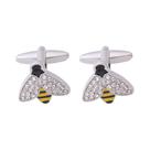 Cufflinks Bee Design para homens Sparkling Crystal Enamel Honey Cufflinks Bee Design para homens Sparkling Crystal Enamel Honey