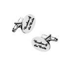 Cufflinks Brother of the Bride para homens, design oval elegante